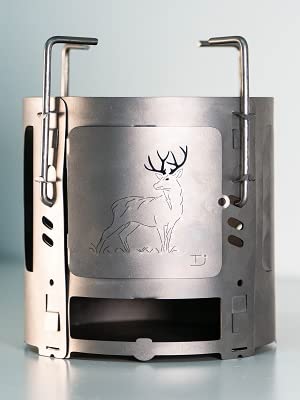 Amazon | 3Way 超軽量87g UL チタンアルコール五徳兼風防 折りたたみ式